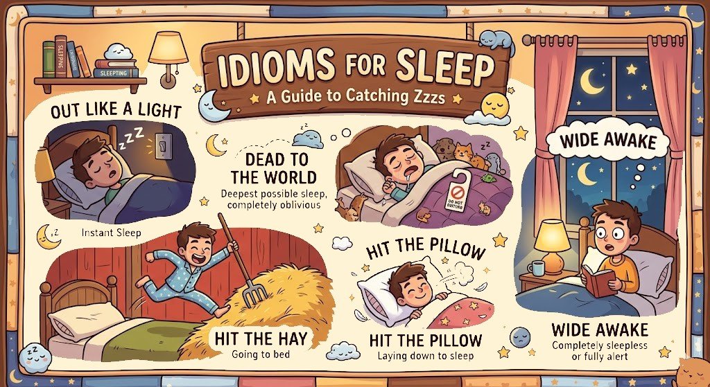 Idioms for sleep