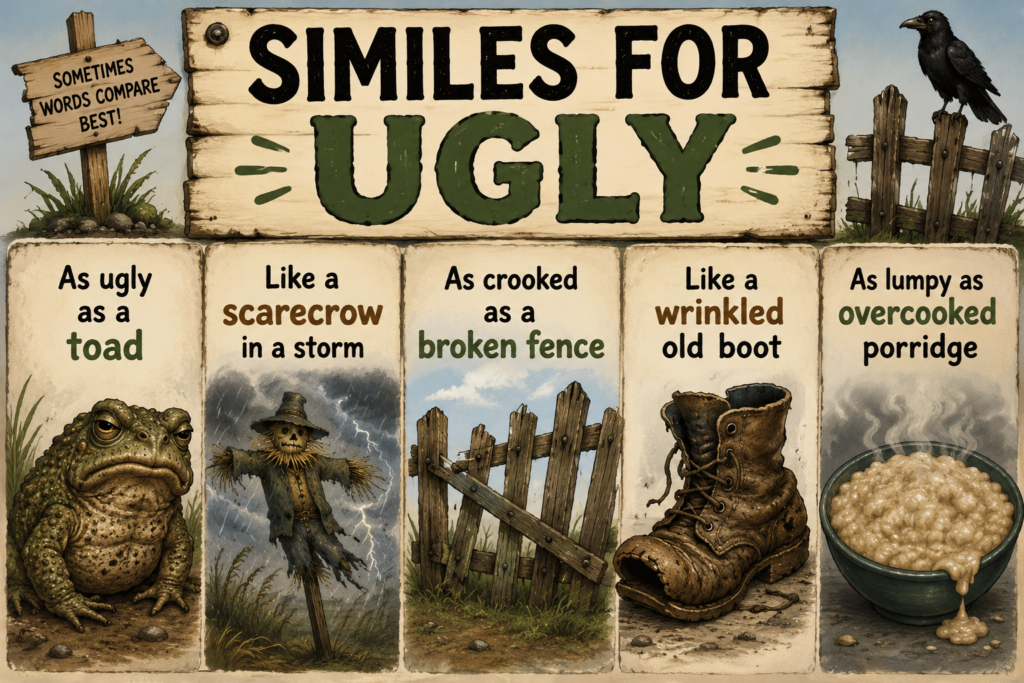 similes for ugly