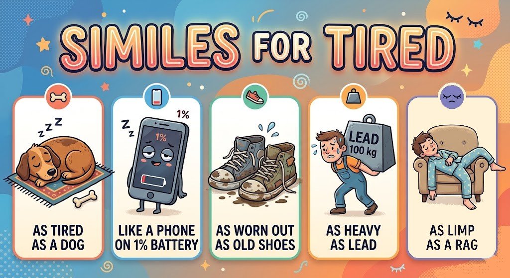 Similes for tired