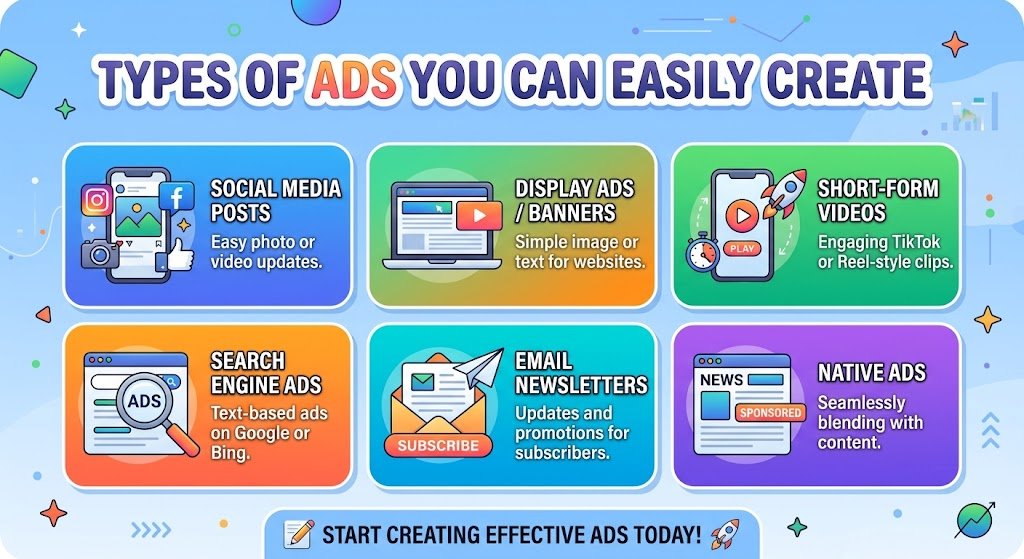Types of Ads You Can Easily Create