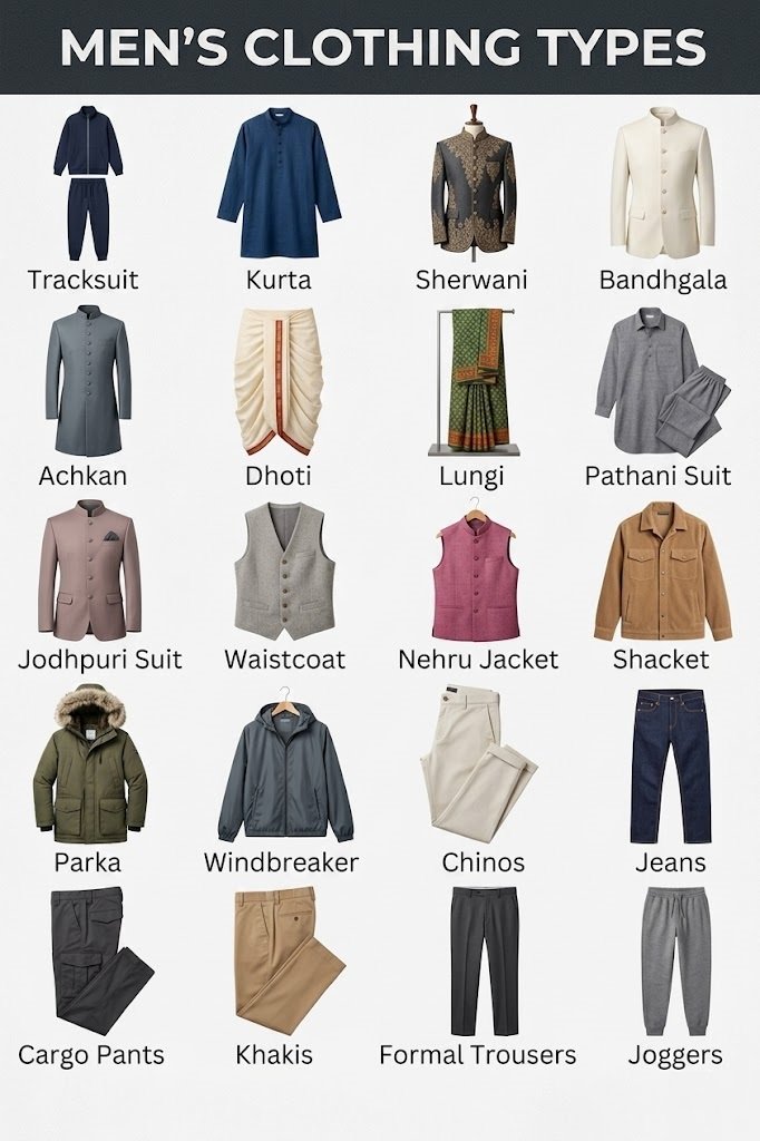 Types of dresses for men