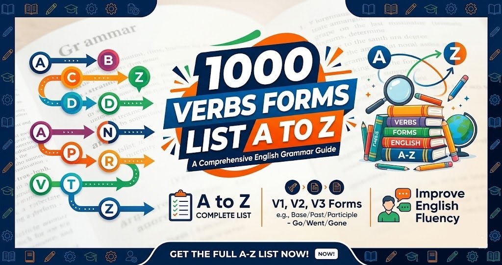 verbs forms list A to Z