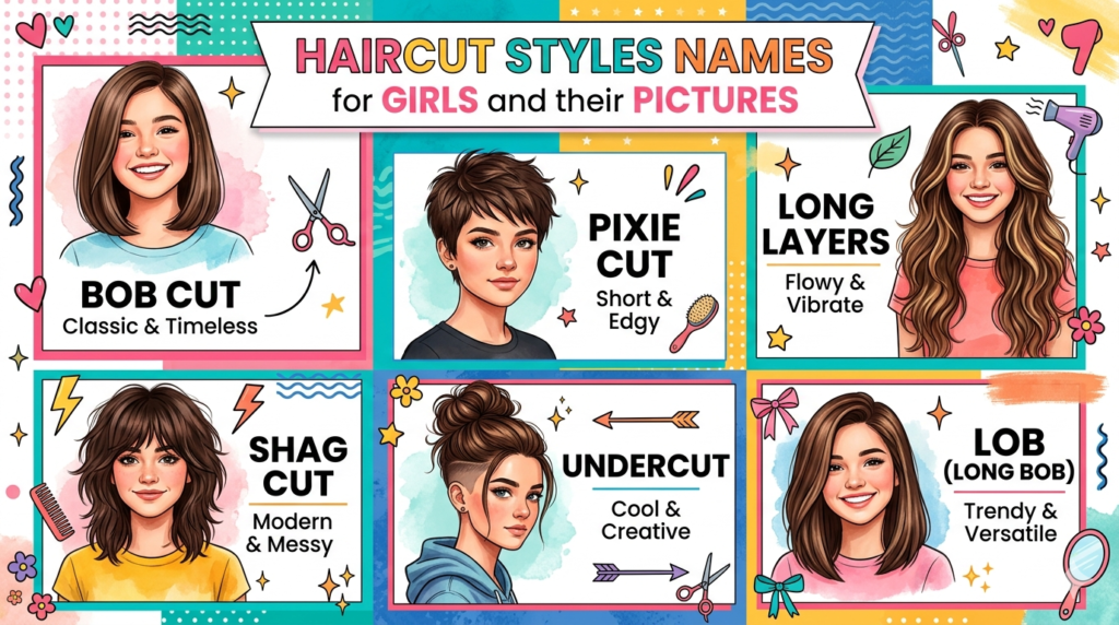 Haircut styles names for girls