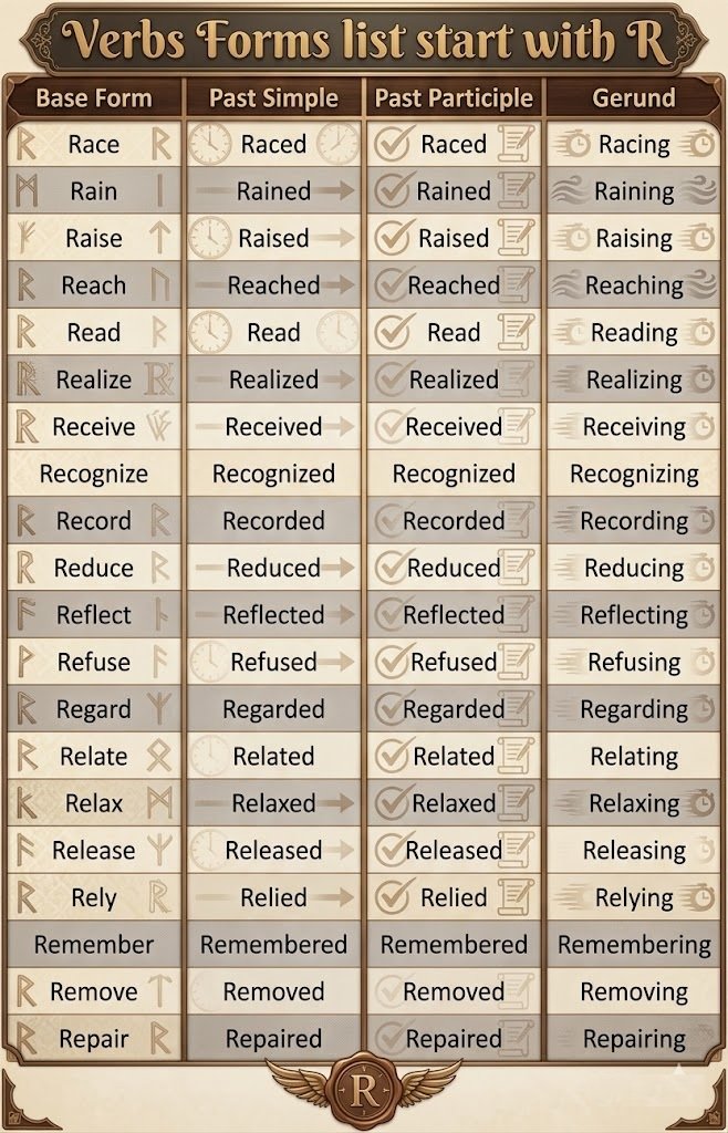 Irregular verbs english