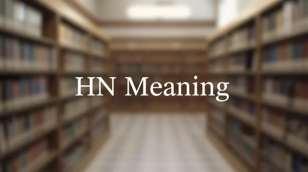 What does HN meaning in text