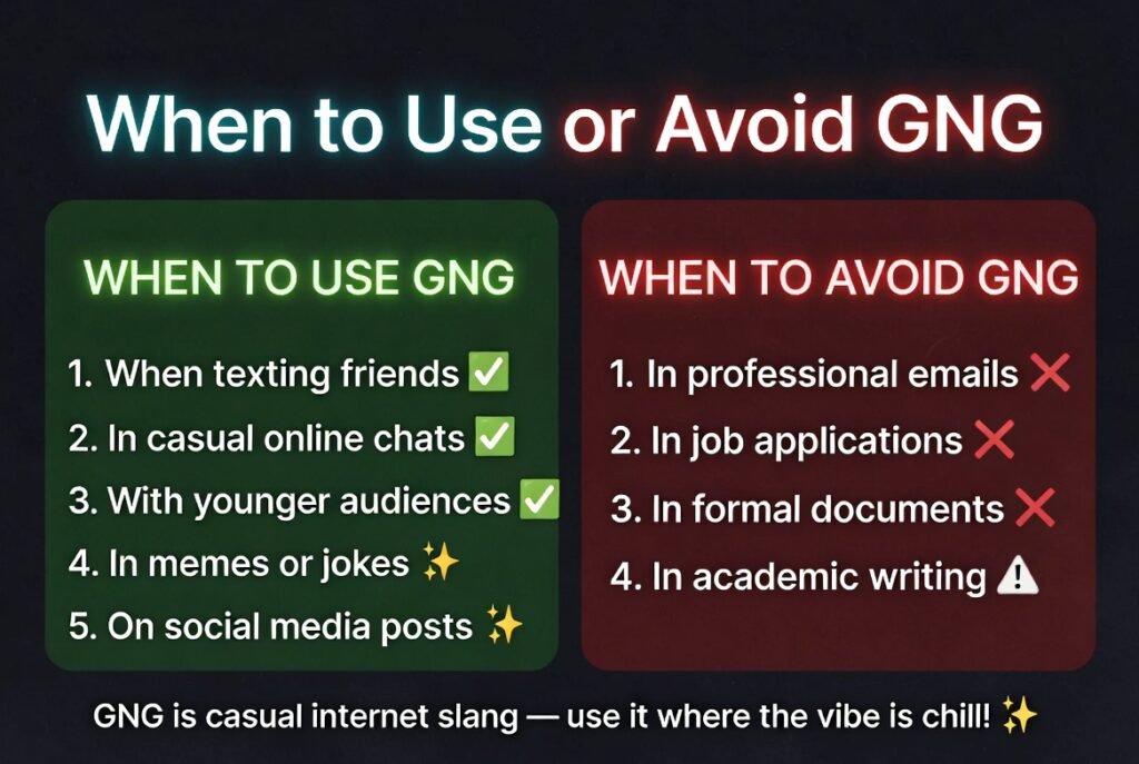 When to Use or Avoid GNG