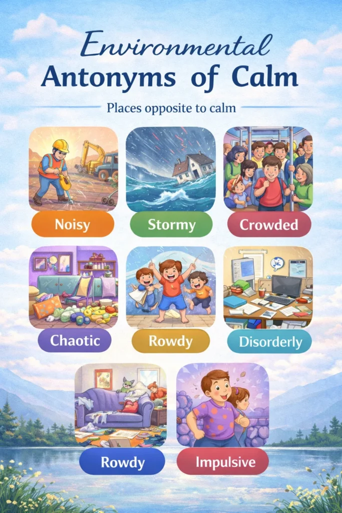 Environmental Antonyms of Calm