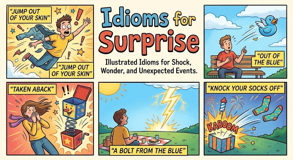 Idioms for surprise