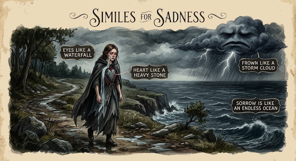 similes for sadness