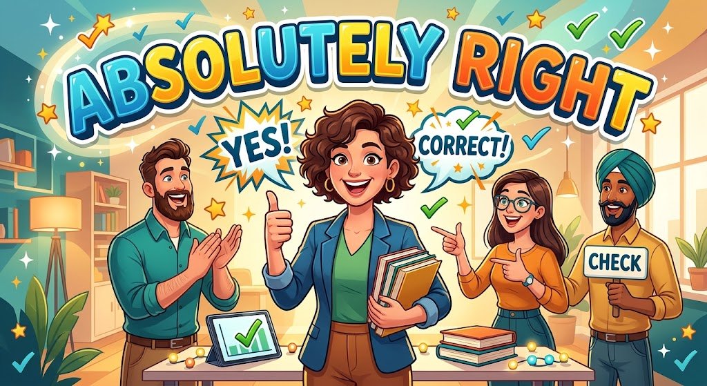 Absolutely right idiom